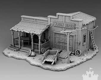 Wild West wagon repair