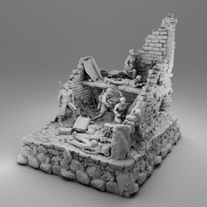 Soldiers and ruins