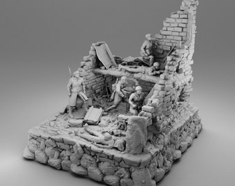 Soldiers and ruins