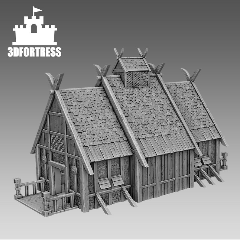 Large Wooden Viking House Etsy