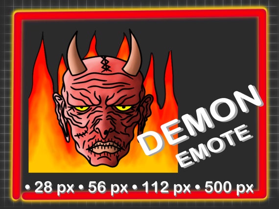 Demon Emote, twitch demon emote, discord demon emote, emotes, streamer  emote, png emote, demon emote twitch