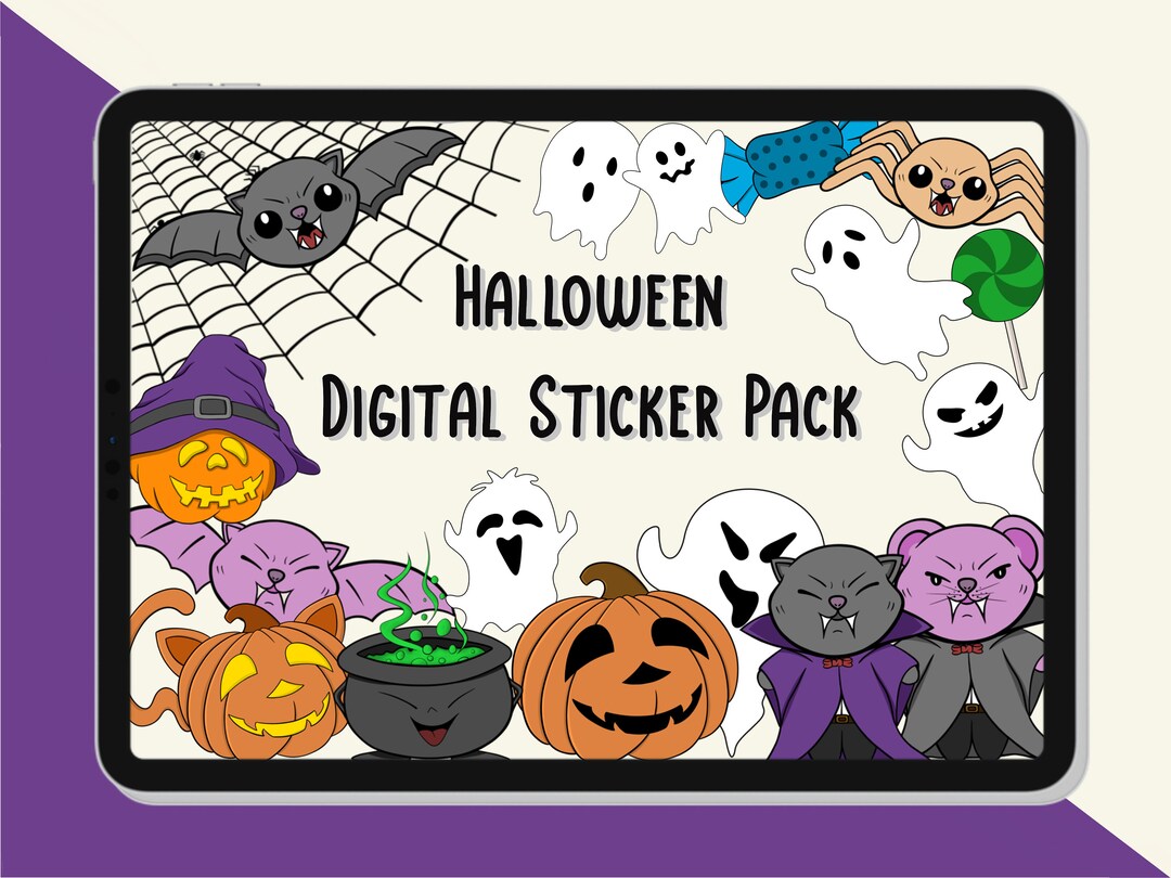 Goodnotes Halloween Stickers, Digital Journal Stickers, Digital Planner