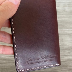 Monedero de cuero canguro, Monedero doble, Monedero delgado, Personalizado, Monedero canguro
