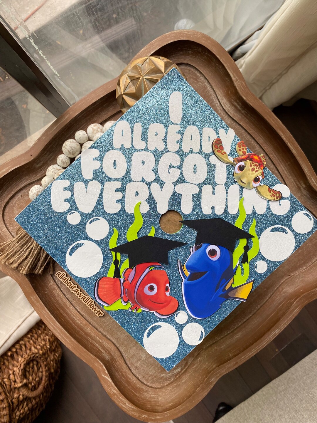 111 Graduation Cap Topper I Already Forgot Everything | Custom Disney ...