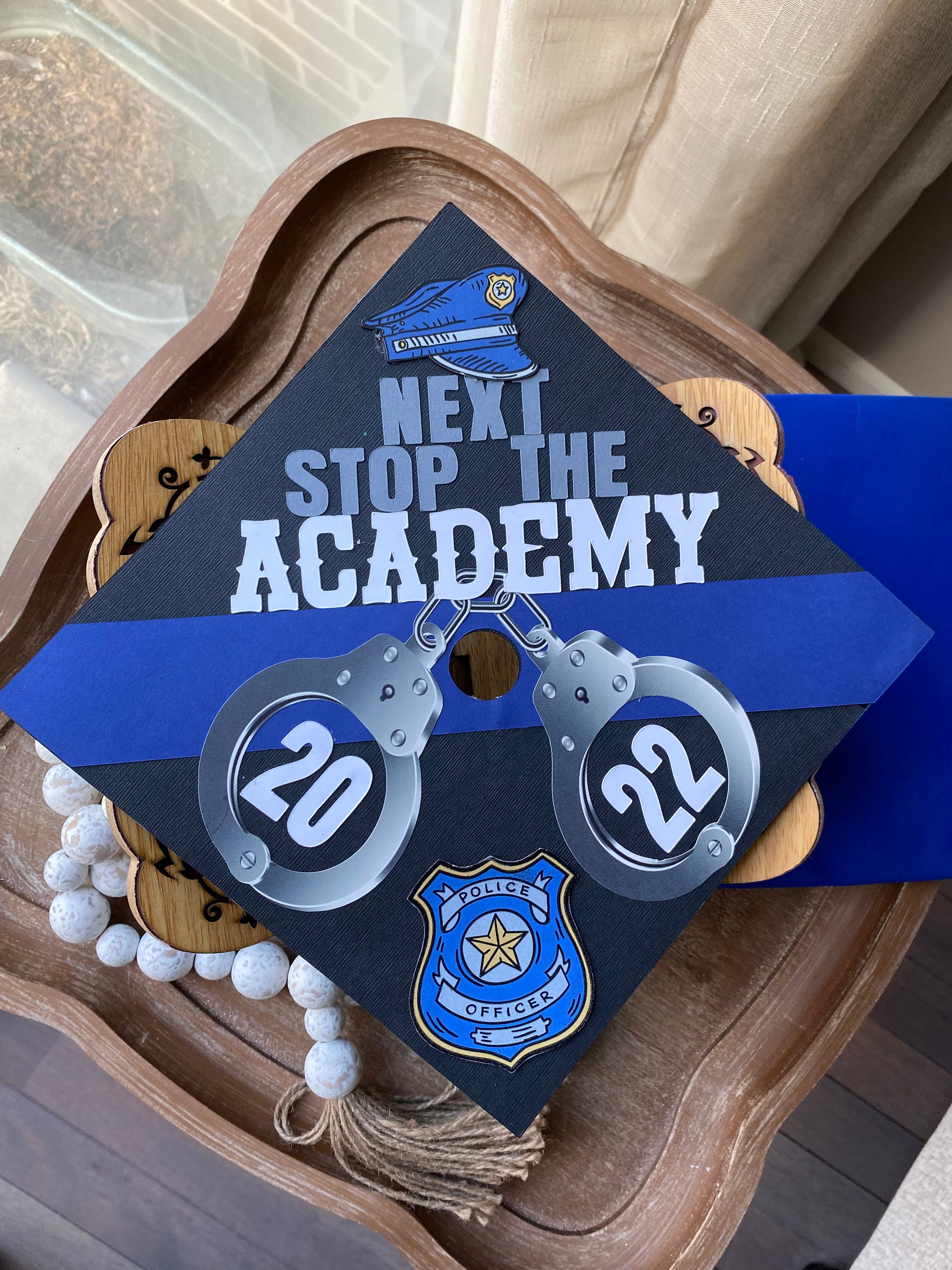 1 Police Academy Graduation Topper Police Graduation Cap Etsy
