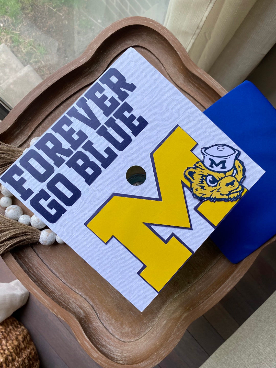 28 Forever Go Blue Michigan Graduation Topper Maize and Blue Etsy