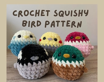 Crochet Squishy Bird Pattern Bundle | PDF PATTERN