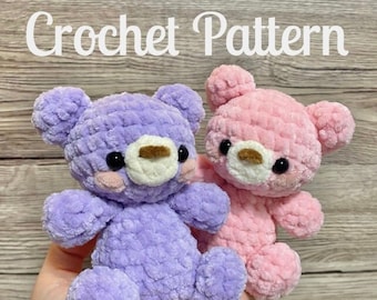 Crochet Teddy Bear Desk Buddy Pattern PDF Download