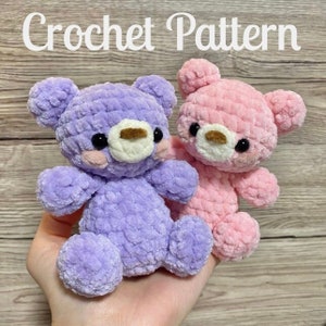 Crochet Teddy Bear Desk Buddy Pattern PDF Download