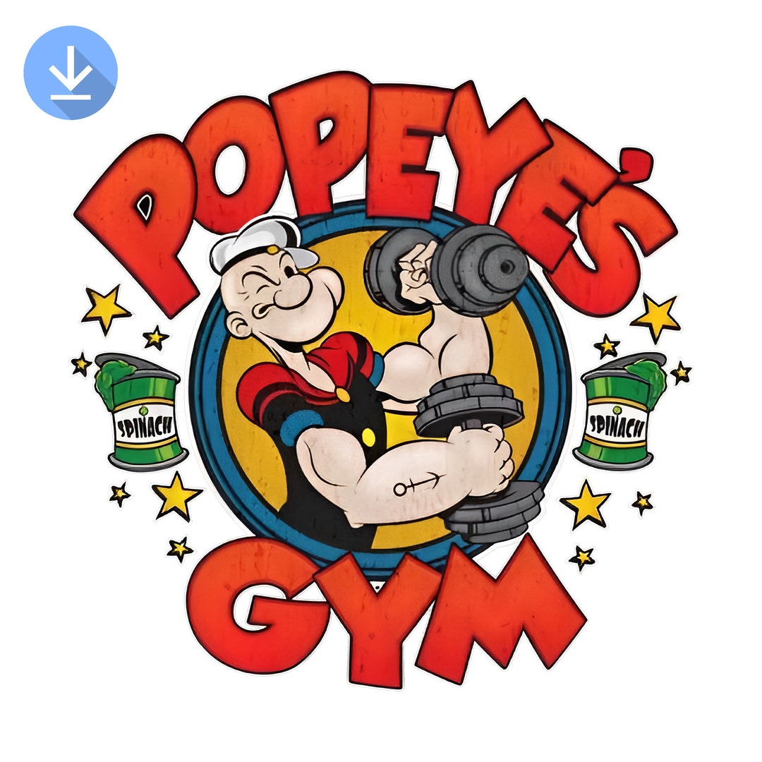 Popeye's Gym Png Popeye Sailor Lover Png Popeye the Etsy