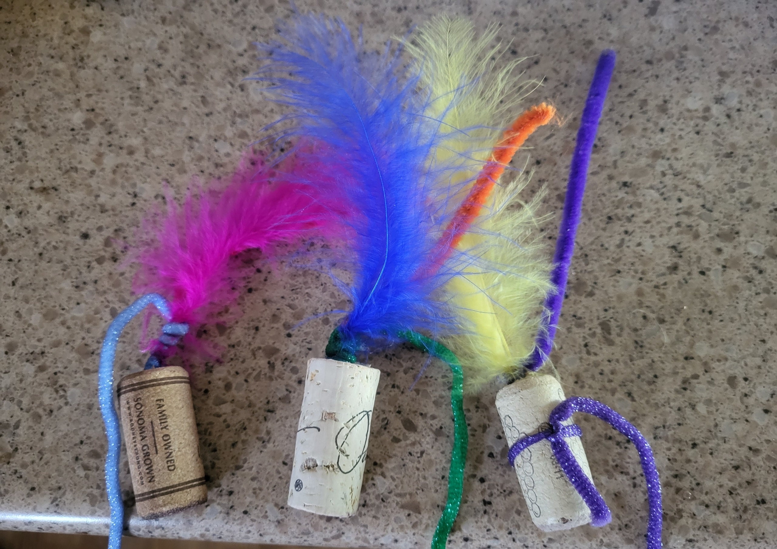 Wine Cork Cat Toys Etsy