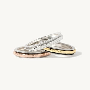 Fausta Spinner Ring, Handmade, 925 Sterling Silver, Handmade Anxiety Spinner Ring, Fidget Ring, Mediation Ring, Spin Ring, Rotating Ring
