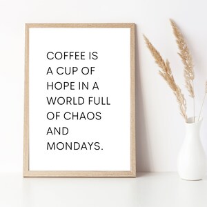 Coffee | PRINTABLE WALL ART | Digital Print | Digital Download