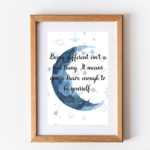 Luna Lovegood Being A Little Different Wall Decor, HP Art Print, Digital Download Print, Nursery Printable Art, Downloadable Prints