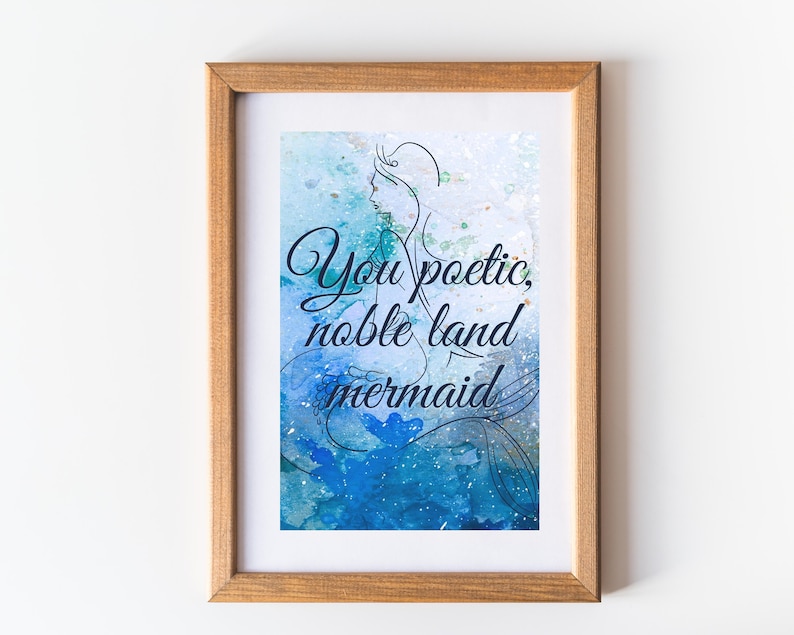 Leslie Knope Land Mermaid Ocean Wall Print, Parks and Rec Wall Decor