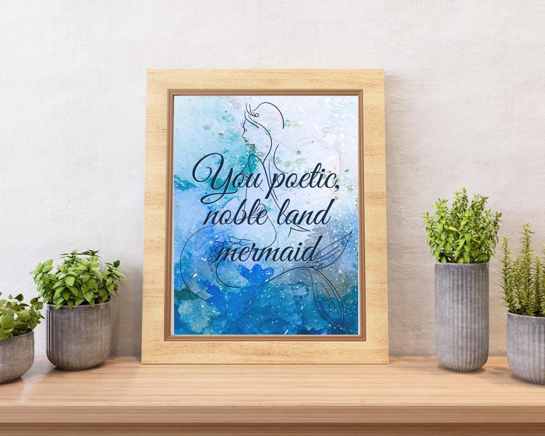 Leslie Knope Land Mermaid Ocean Wall Print, Parks and Rec Wall Decor