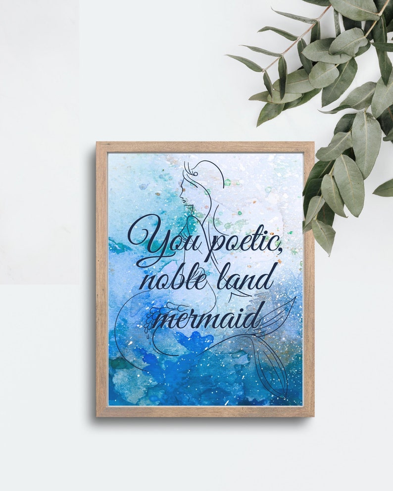Leslie Knope Land Mermaid Ocean Wall Print, Parks and Rec Wall Decor
