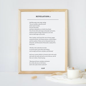 Revelation 5 Digital Print / Scripture Wall Art