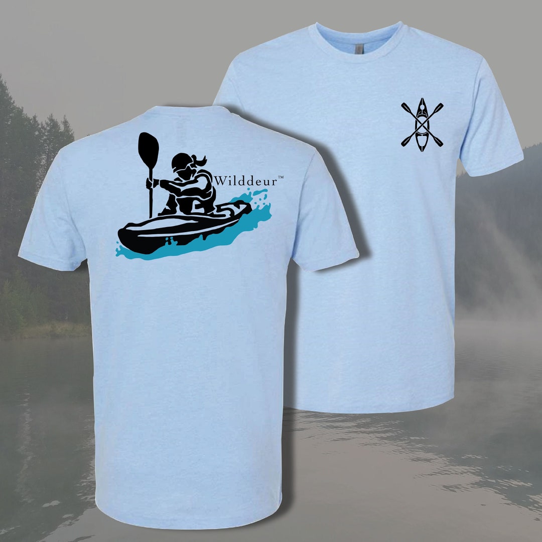 Female Kayaking Tshirt Front and Back Kayaking Tshirt Rafting Tshirt Outdoor Tshirt