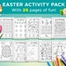 Easter Activity Sheets, 25 Pages, Printable, Easter Kids Activities ...