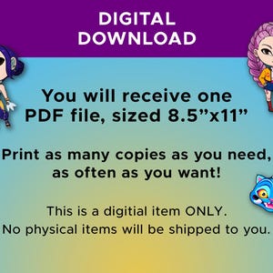 May include: Digital download graphic with text: "DIGITAL DOWNLOAD." The text states you will receive a PDF file sized 21.59cm x 27.94cm. It also says you can print as many copies as needed. This is a digital item only.