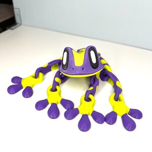 Articulated Frog 3D Printed Fidget Toy - Magnetic Fidget, Sensory Toy for Kids & Adults, Flexi Toy, Easter Basket Stuffer, Unique Frog Gift