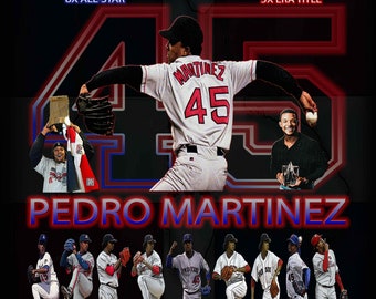 Pedro Martinez Retro Canvas