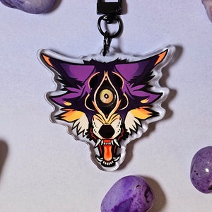 Cyclops Wolf Shaker Keychain
