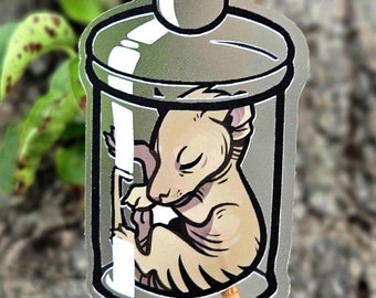 Transparenter Beutelwolf Sticker