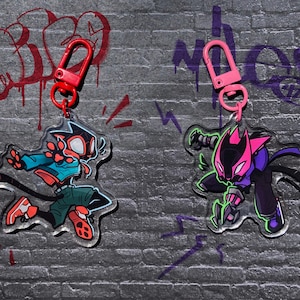 Spider Kitties Acrylic Charms