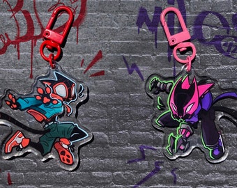 Spider Kitties Acrylic Charms