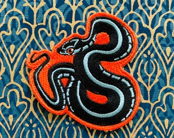 Garter Snake Iron-On Patch