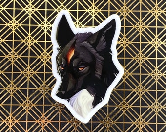 Split Open Coyote Sticker