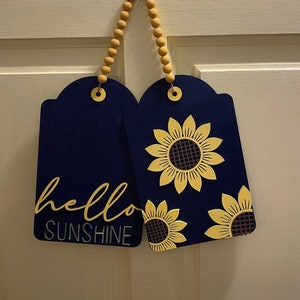 Zawieszka na drzwi Hello Sunshine | Etykiety na drzwi | Zawieszka na drzwi Welcome
