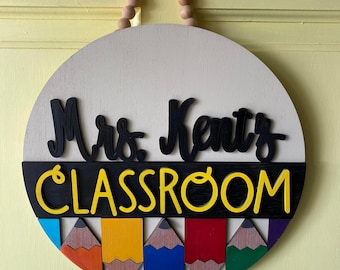 Classroom Door Hanger| Teacher Door Hanger| Classroom Welcome| Teacher Gift| Back to School Gift