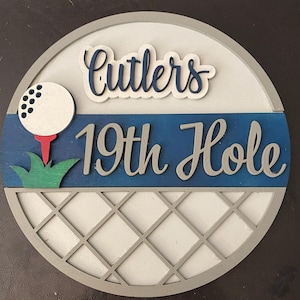 19th Hole Door Hanger/ Golfer&#39;s Door Hanger/ Golfer&#39;s Sign