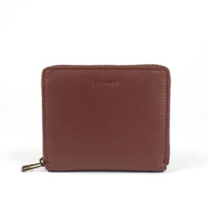 Genuine Leather Unisex Wallet Zip Around Card Holder Photo ID RFID Safe Bifold NEW Personalized Gift, Gift For Men