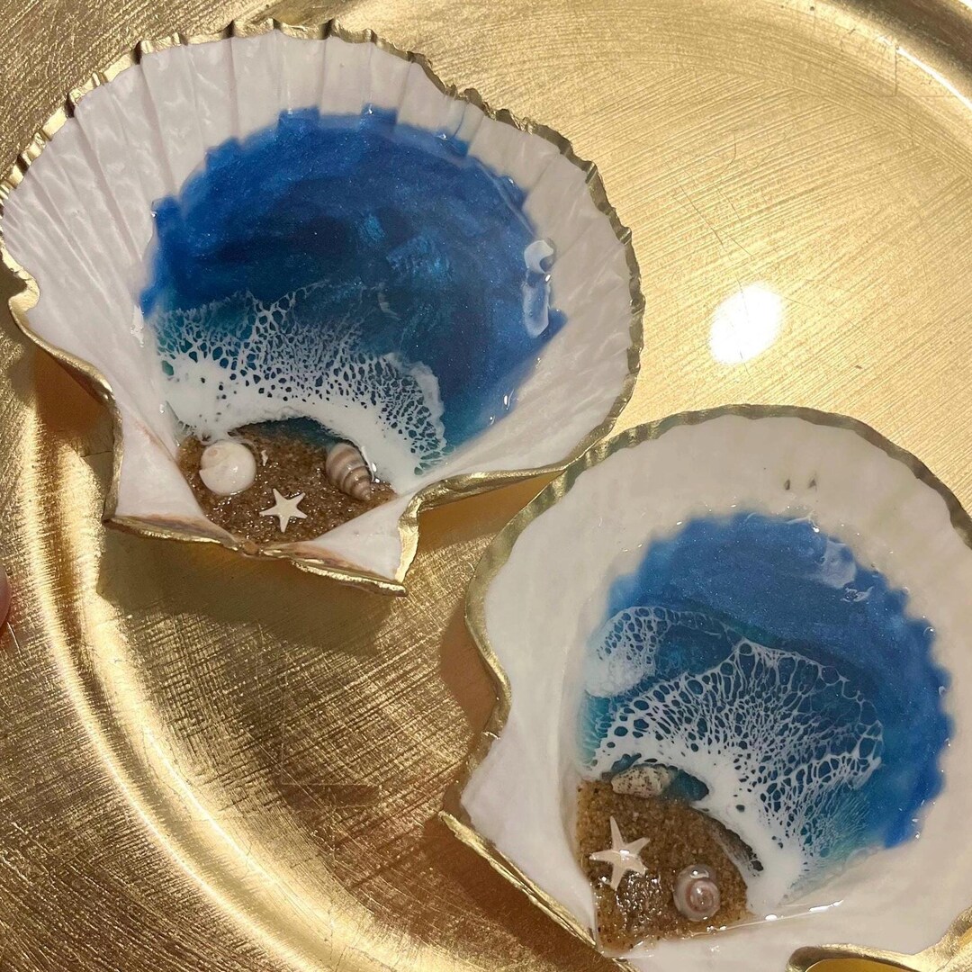 Shell Ocean Ring Dish/wedding Gift/1-piece/rings/iridescent Pearl ...