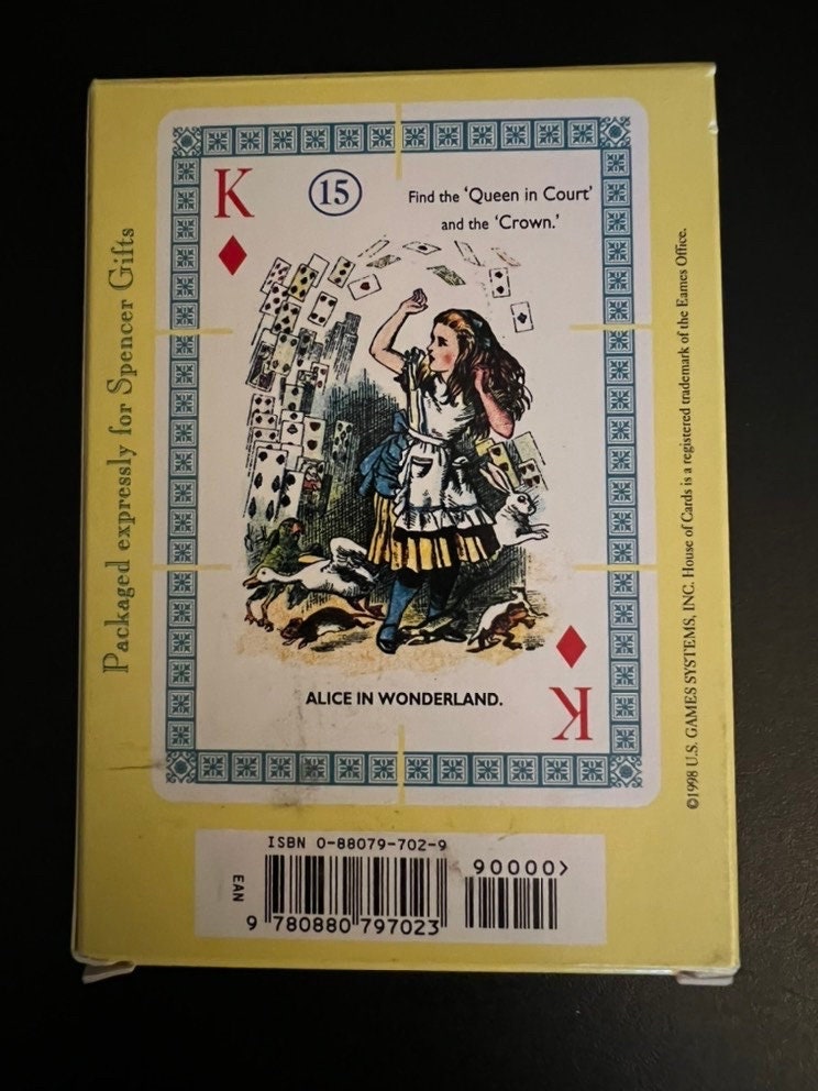 Alice in Wonderland House of Cards - Etsy