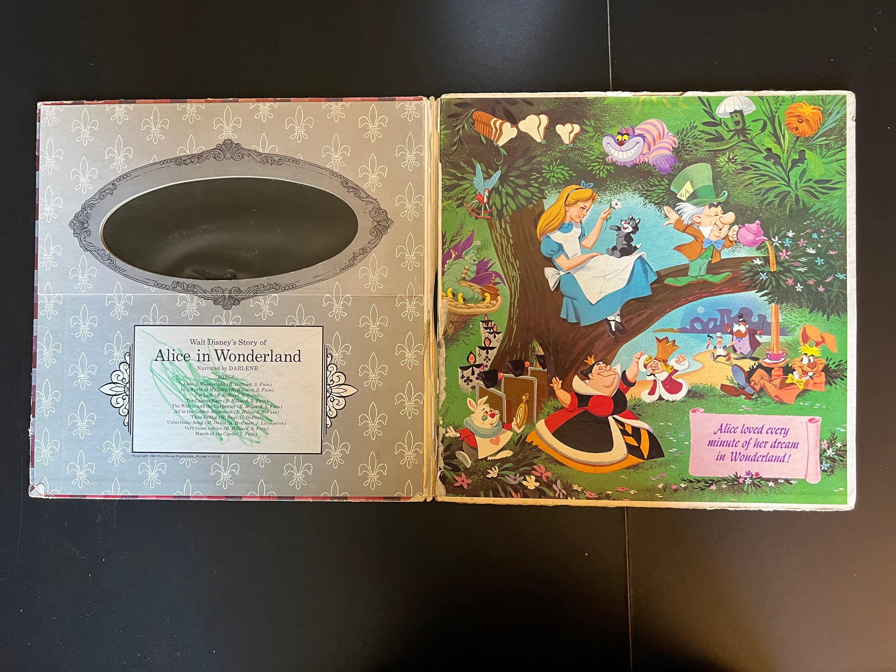 Walt Disney's Alice in Wonderland Record Album - Etsy