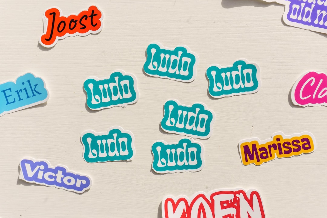 First Text Sticker Custom Text Stickers - Personalized Stickers With Name, Text or Logo ...