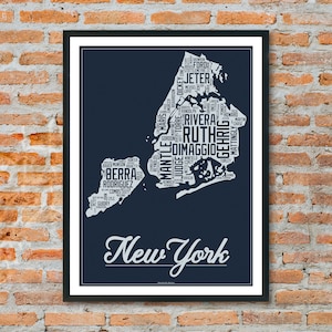 Affiche de la carte des Yankees de New York
