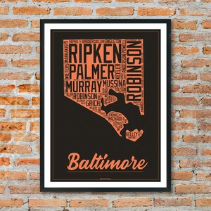 Baltimore Orioles Map Poster