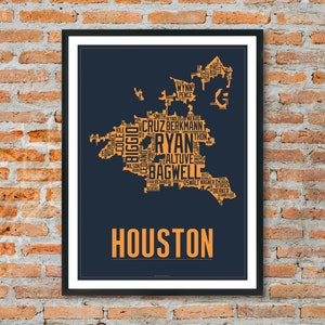 Póster Mapa do Houston Astros