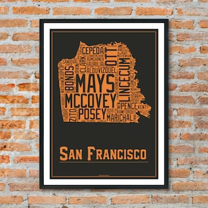 San Francisco Giants Map Poster