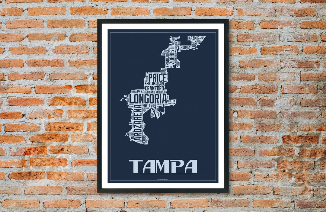Tampa Bay Rays Map Poster - Etsy