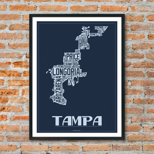 Tampa Bay Rays Karte Poster