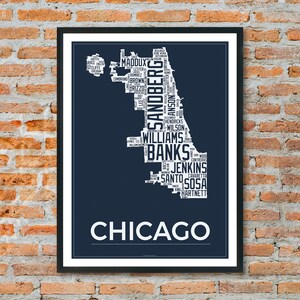 Carte des Cubs de Chicago Poster