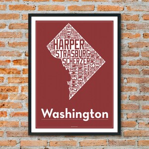 Washington Nationals Karte Poster