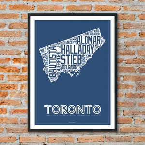 Toronto Blue Jays Map Poster